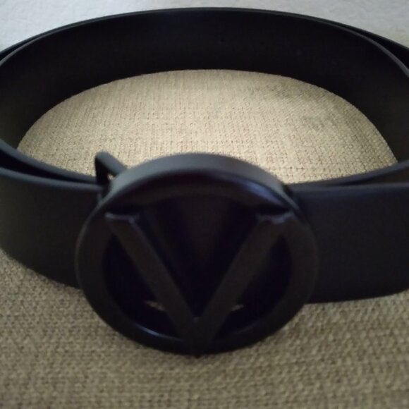 Valentino by Mario Valentino Leather Logo Belt- Large - Picture 3 of 4